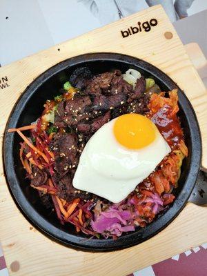 Bibigo Stone Pot Option! Topped with extra egg!