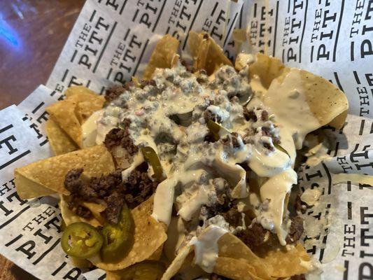 Baby nachos with ground beef and no tomatoes