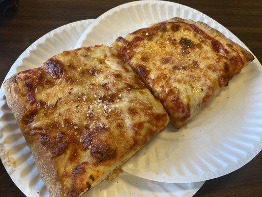 Sicilian pizza slices