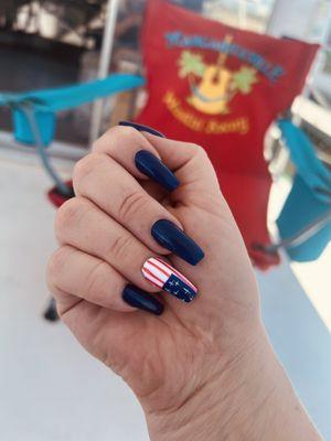 4th of July acrylic - nail tech Mimi