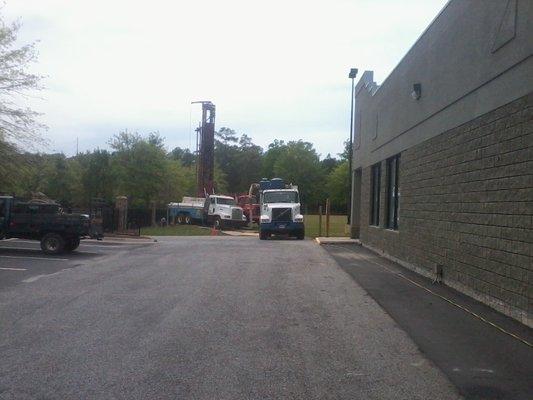 Commercial drilling job in the Atlanta, Georgia area.