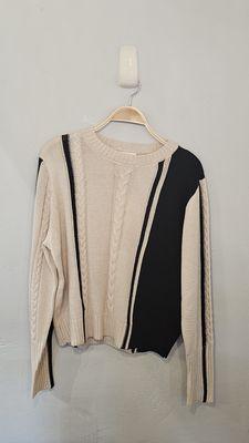 very soft cotton and acrylic sweater.