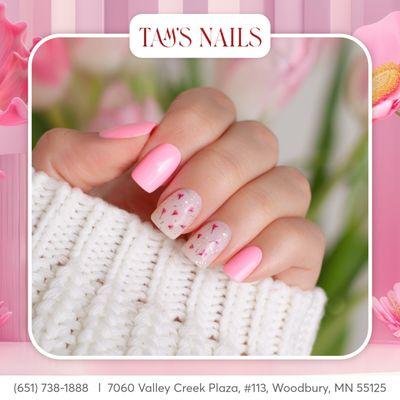 "Beautiful nails are just an appointment away!  Discover our range of stunning nail designs at  '  . Book now!  
___