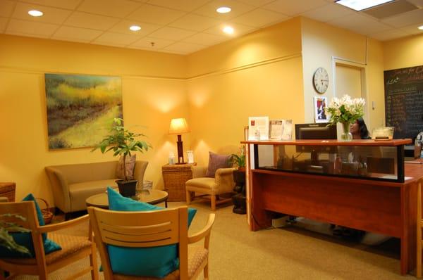 Our warm and restful waiting area.  People actually come here just to feel a moment's peace!