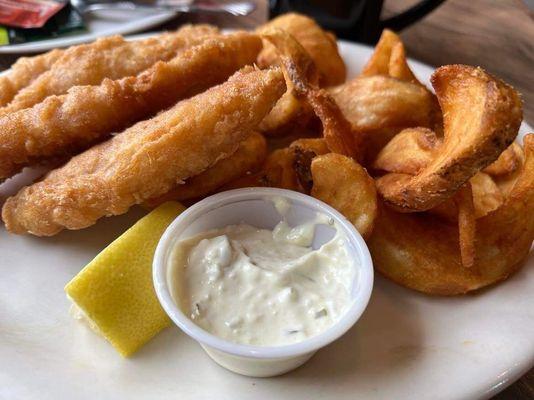 Excellent fried cod and those amazing "Sidewinder" fries.