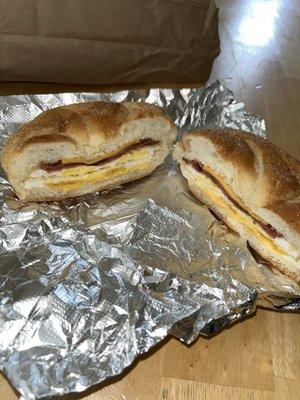 Delicious breakfast sandwich. Wazoo knows what he's doing behind the grill.