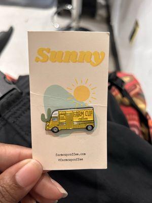 Farm Cup Coffee Bus Pin