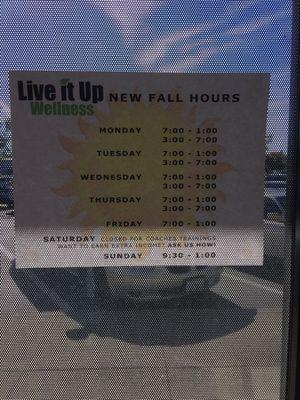 New hours