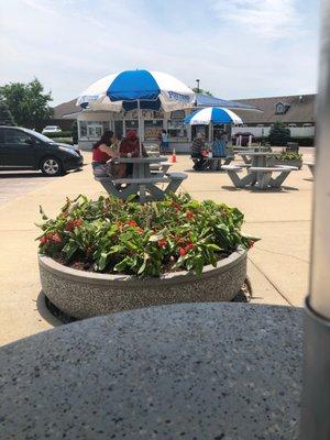 Outdoor dining area