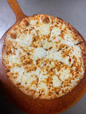 Four cheese pizza