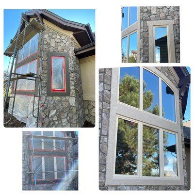 Before and After Stucco Repair for windows