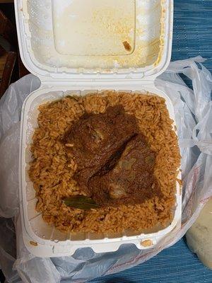 Jollof rice with beef