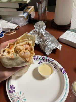 Shrimp burrito