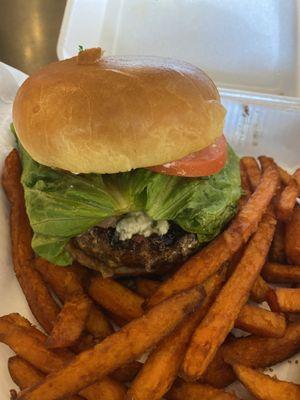 Silver Peak Burger delivered from the restaurant