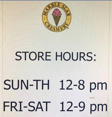 Off-season hours