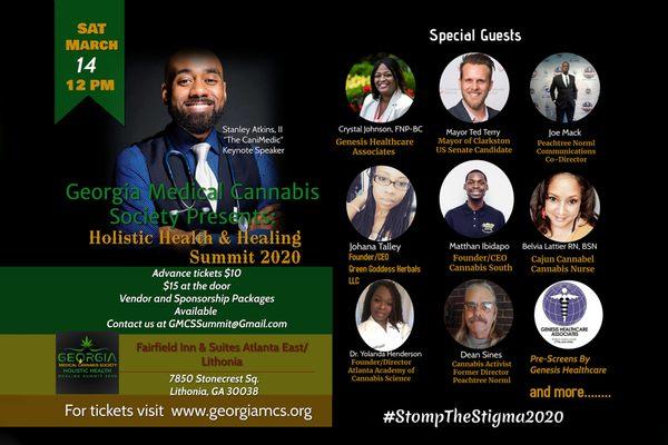 Holistic Health & Healing Summit #StompTheStigma 2020
 March 14, 2020