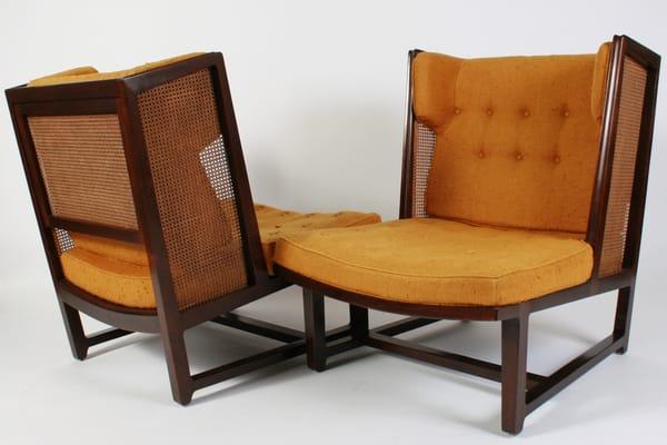 Notable Result - Pair of rare Dunbar wingback chairs  Sold: $9,200