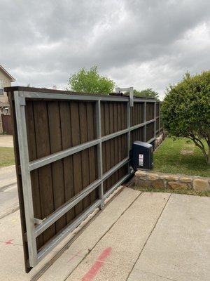 Driveway gate.