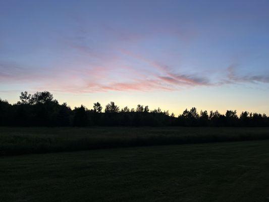 Night photo from the Shower House.