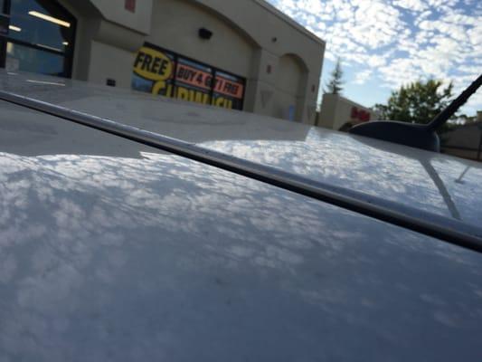 My car roof after wash.