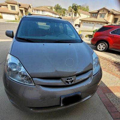 lower passenger side finder had deep scratch from parking blocks.