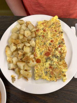 gyro omelette & home fries