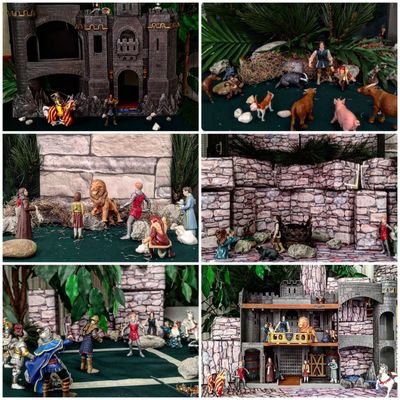 Dioramas from the six-week Bible study for kids based on the book Prince Caspian, by C. S. Lewis.