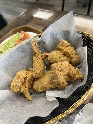 Wings... fried in fishy oil