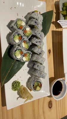 Vegetable Futo Maki & Triple Veggie with Cream Cheese Roll