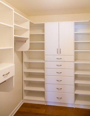 Basic adjustable white custom closet