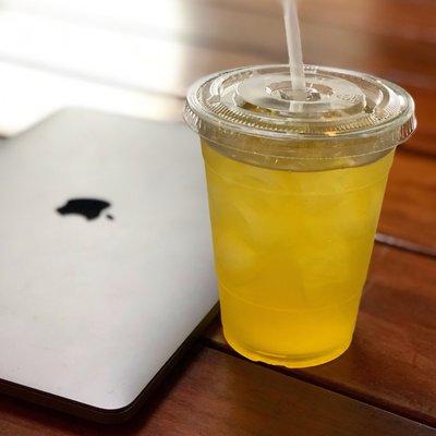 Turmeric ginger Iced tea! So good. Instagram: @atlantabestbites