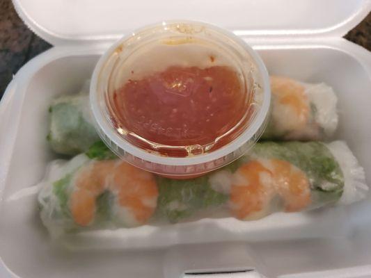 Shrimp Fresh rolls with fish sauce