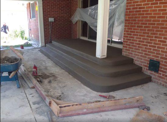 Remove and replace steps.