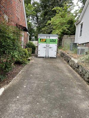 John somehow got this cube up a very narrow driveway with a low hanging telephone wire. Unbelievable.