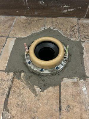 Broken toilet flange replacement