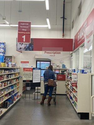 Pharmacy section is on far left when you enter.