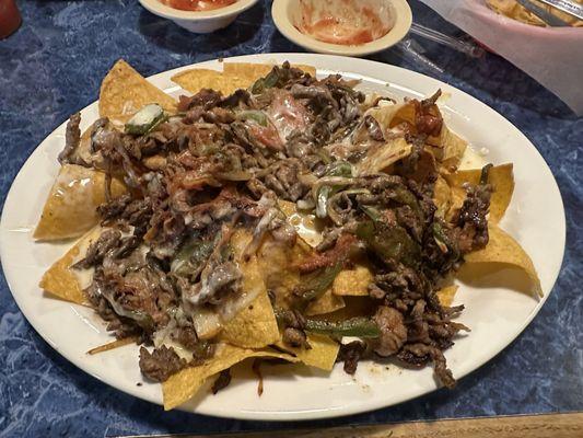 Nachos Fajitas- steak