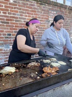 Catered taco bar