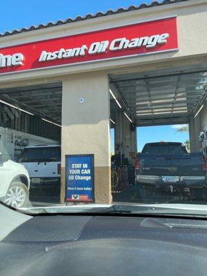 The best oil change ever! Stay in your car  and chill