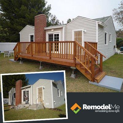 Deck makeover by RemodelMe, a highly-experienced general contractor in Los Angeles.