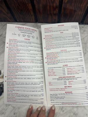 Menu update