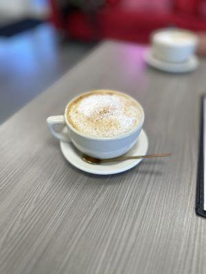 Latte with almond milk, because you know