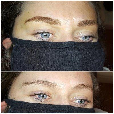 Filled in the arch with Microblading