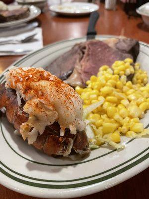 Prime Rib and Lobster Tail