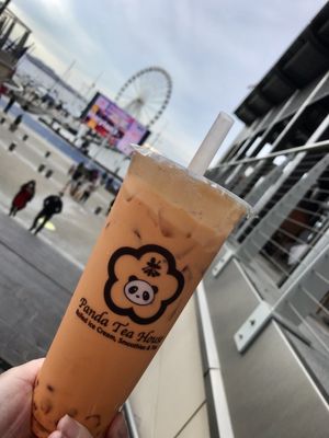 Thai Tea with crystal bubbles