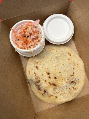 Bean and cheese pupusa