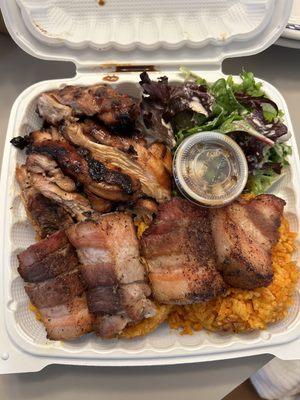 fiesta plate - chicken and pork belly