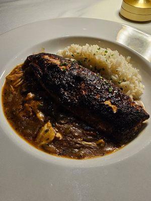 Blackened Redfish Pontchartrain