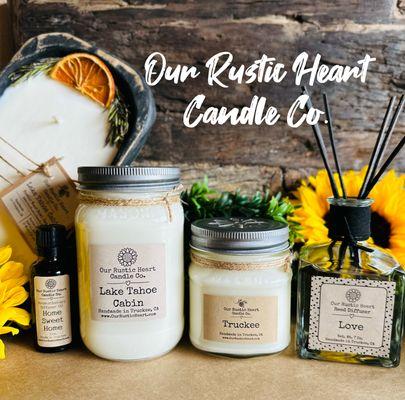 Locally handmade, eco-friendly, reusable and refillable candles & non-toxic home, bath and body products that make beautiful gifts!