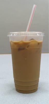 Large iced coffee with milk! Mmmmmm....